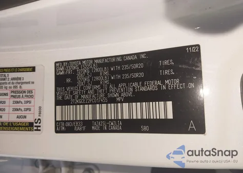 2023 Lexus Nx 350 F Sport Handling z USA, uszkodzony, nr VIN 2T2KGCEZ2PC017455